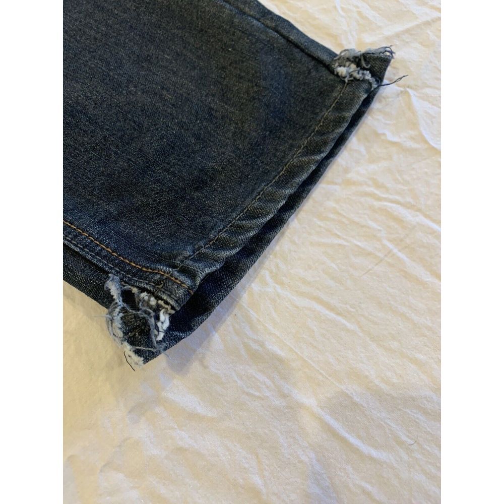 Blue Rag Mens Size 34x30‎ DESIGNER Distressed Jeans Pocket Stitching & Rivets - Picture 4 of 9